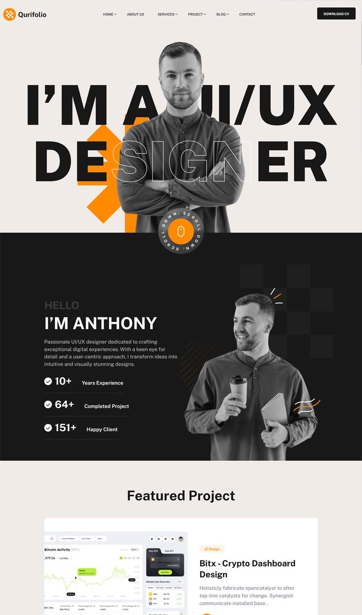 Portfolio template screenshot