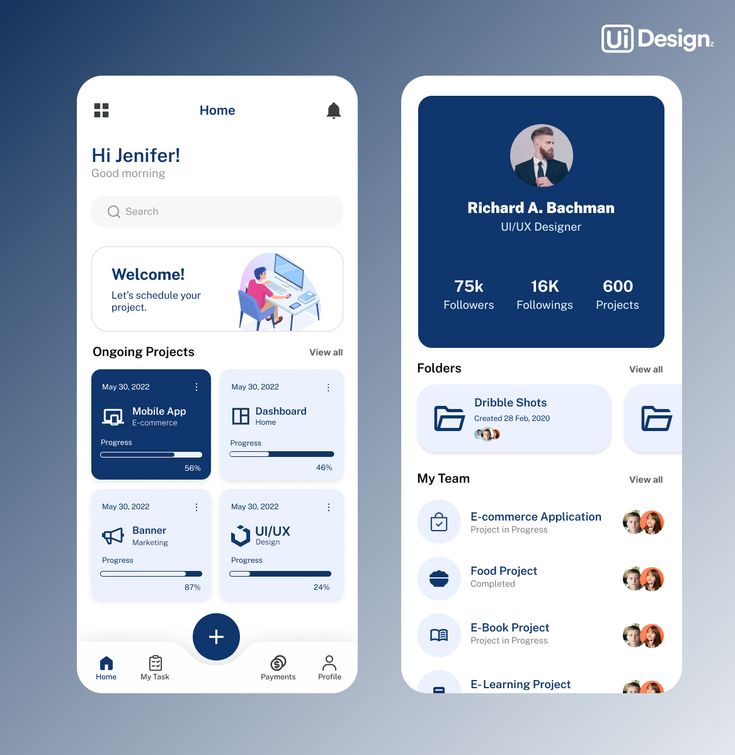 Task management app screenshot